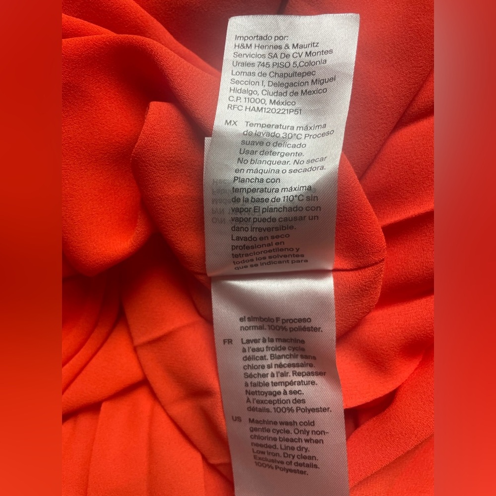 COS Vibrant Orange pleated maxi skirt - Picture 6 of 7